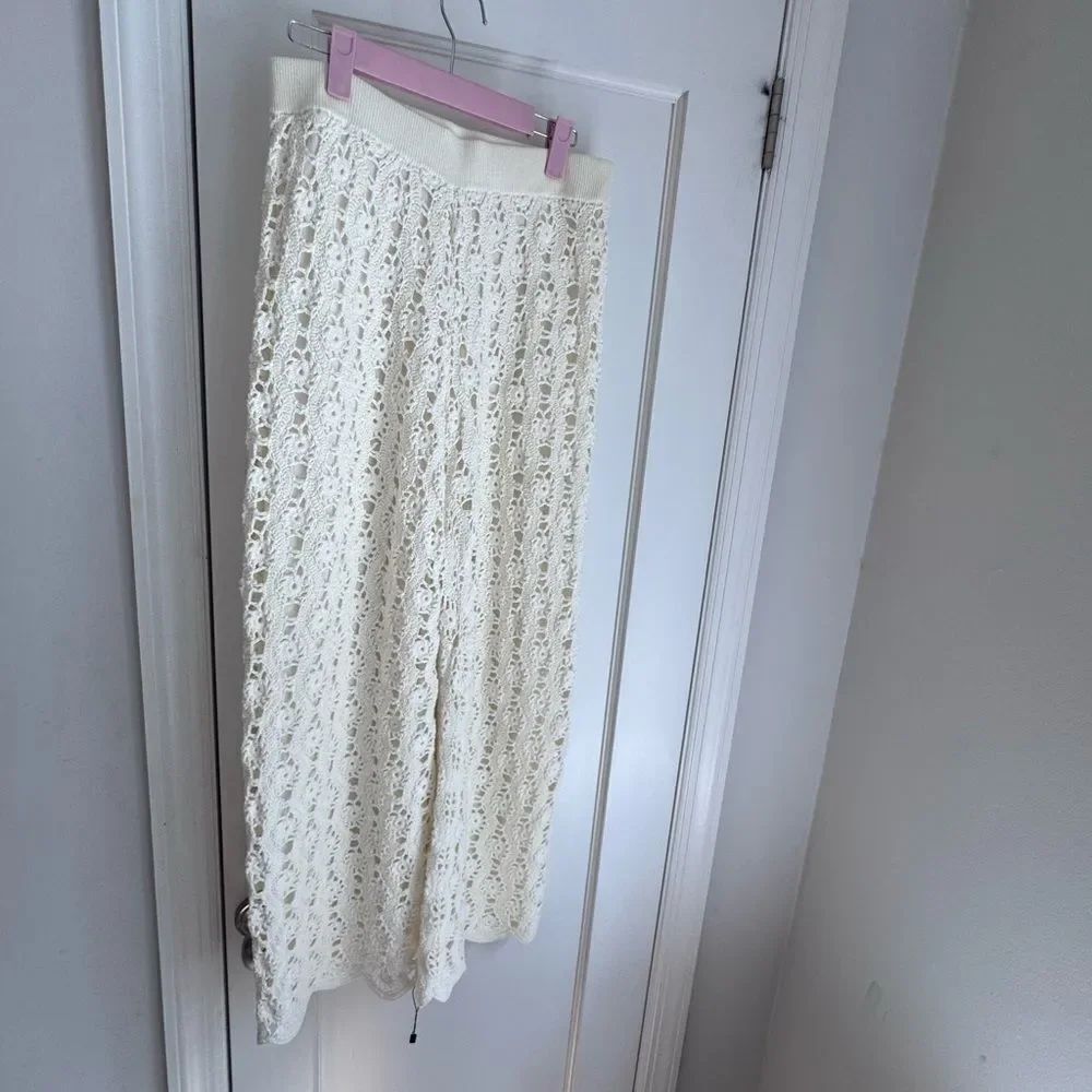 Jonathan Simkhai crochet wide-leg pants,โsize medium